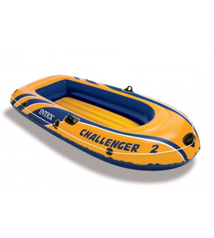 Intex Inflatable 2 Person Floating Boat Raft Set w/ Oars & Air Pump (3 Pack)