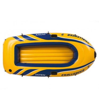 Intex Inflatable 2 Person Floating Boat Raft Set w/ Oars & Air Pump (3 Pack)