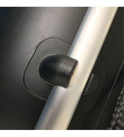 ALEKO Inflatable Fishing Boat 3 prs Pre-Installed Slide Slat Floor 8.4 ft Black