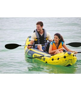 Two Man Inflatable Kayak Raft Boat With Oars Hand Pump Fishing Canoe Double New