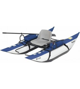 Roanoke 1-Person Pontoon Boat Kayak Canoe Water Sports Pedal Lightweight Oars