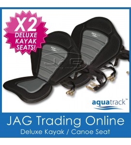 2 x DELUXE ADJUSTABLE PADDED CANOE/KAYAK SEATS HIGH BACK REST - AQUATRACK 2 x DELUXE ADJUSTABLE PADDED CANOE/KAYAK SEATS HIGH BACK REST - AQUATRACK