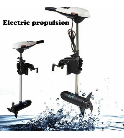 65LBS Electric Outboard Marine Boat Motor Engine 12V Trolling Motor Heavy Duty