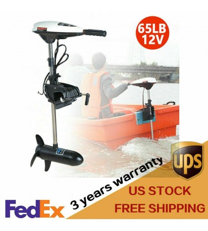 65LBS 12V Outboard Motor Electric Trolling Motor Inflatable Fishing Boats 660W
