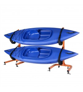 Rad Sportz Kayak Storage Rack Free Self Standing 2 Canoes Kayaks Indoor Outdoor