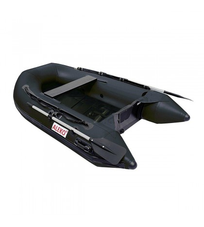 Fishing Boat Inflatable Rafting 2 3 Person Black With Oars Set Pump Blow Up Boat