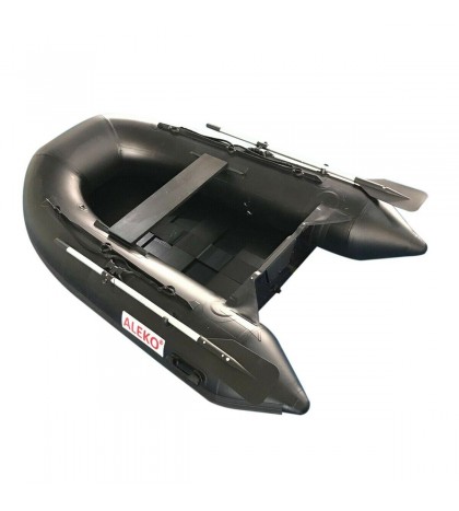 Fishing Boat Inflatable Rafting 2 3 Person Black With Oars Set Pump Blow Up Boat
