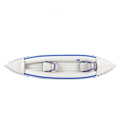 Sea Eagle 370 Pro 3 Person Blow Up Inflatable Boat + Adult L/XL Life Jacket, Red