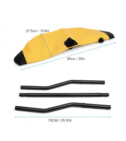 Kayak PVC Inflatable Outrigger Float Boat Fishing Standing Stabilizer Kit w/Rod