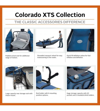 Classic Accessories Colorado XTS Heavy Duty Pontoon Boat with Swivel Seat