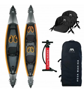 Aqua Marina Inflatable Tomahawk Air-K Kayak Canoe Touring Kayak 1er 2er Set