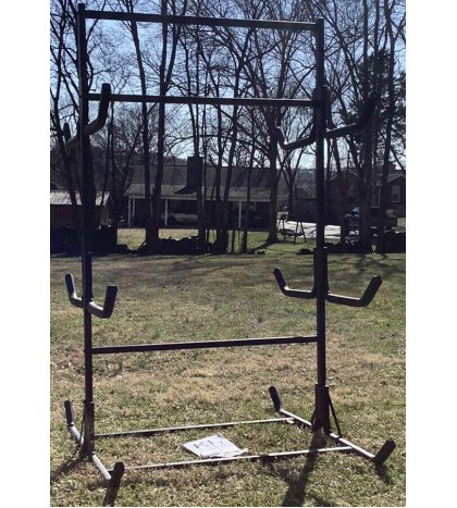 KL Outdoor Horizontal Freestanding  Kayak Storage Rack KDS6, Holds 6 Kayaks