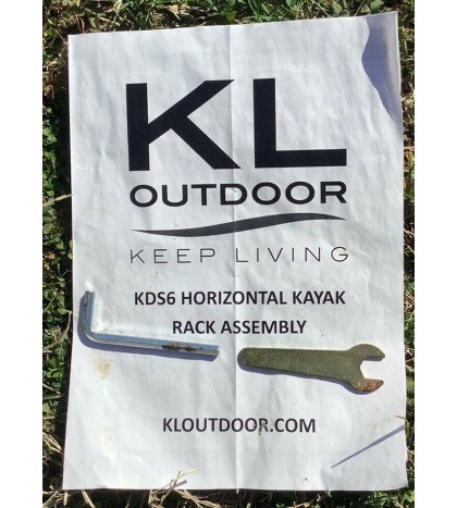 KL Outdoor Horizontal Freestanding  Kayak Storage Rack KDS6, Holds 6 Kayaks