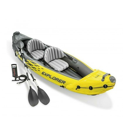 Intex Explorer K2 Kayak 2-Person Inflatable Set w/Oars & Pump SAME DAY SHIPPING!