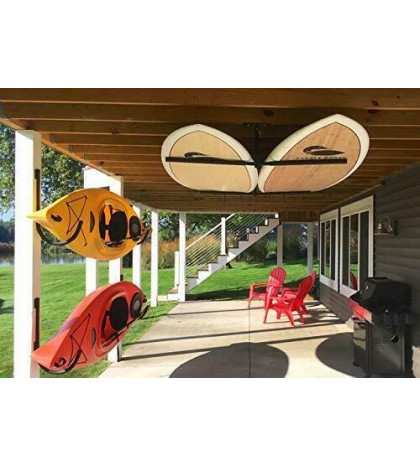2 Kayak Ceiling Rack, Hi Port 2 Storage Hanger Overhead Mount, Adjustable