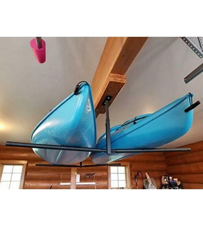 2 Kayak Ceiling Rack, Hi Port 2 Storage Hanger Overhead Mount, Adjustable