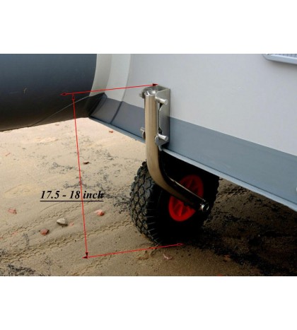 Dinghy Launching Wheels STAINLESS STEEL Inflatable Aluminum boats QUICK RELEASE