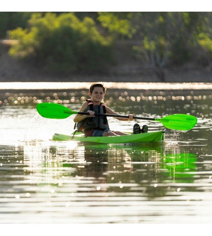 Lifetime Wave 6-Feet Youth Kayak w/ Paddle Outdoor Water Sports Durable, Green