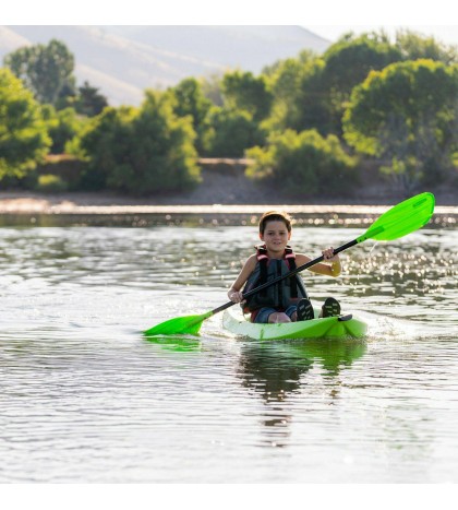Lifetime Wave 6-Feet Youth Kayak w/ Paddle Outdoor Water Sports Durable, Green