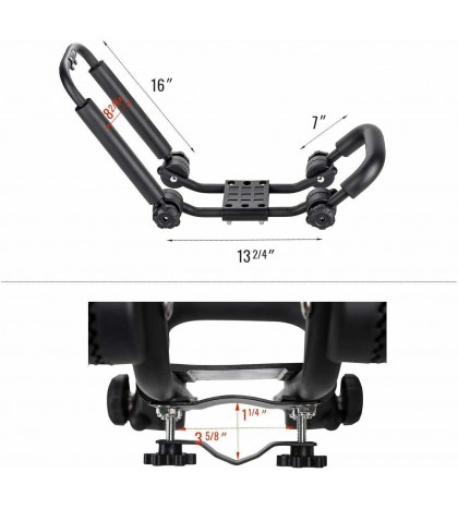 Eliteshop Universal J-Bar Kayak Rack Roof Top Carrier for Kayak Canoe Boat