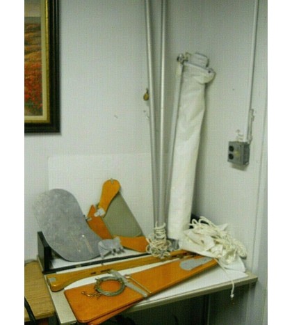 Vintage Klepper Kayak Complete Sails & Rudder Assembly Steering Lee Boards NOS