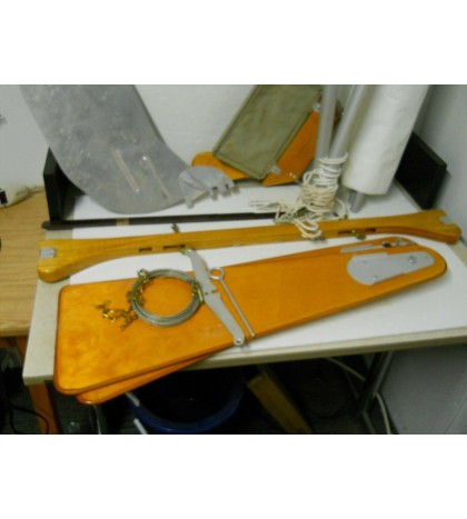 Vintage Klepper Kayak Complete Sails & Rudder Assembly Steering Lee Boards NOS