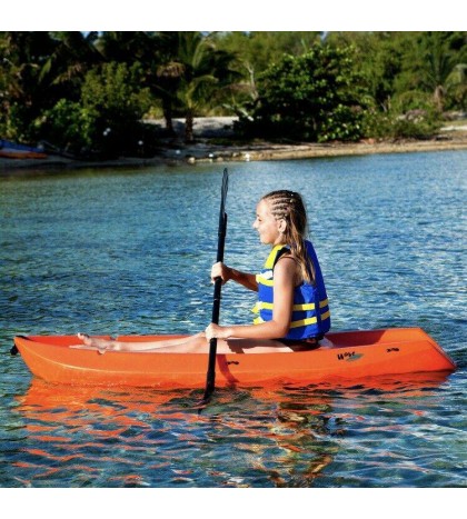Youth Kids 6' Kayak with Paddle Included 132 lb Capacity Lifetime Wave Orange