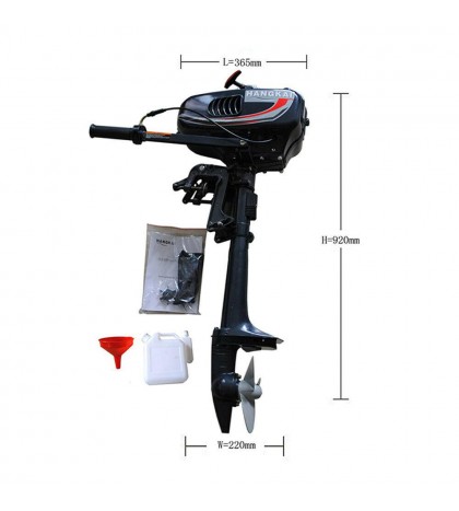 2 Stroke 3.5HP Heavy Duty Outboard Motor Boat Engine With Air Cooling System