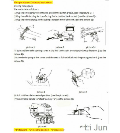 2 Stroke 3.5HP Heavy Duty Outboard Motor Boat Engine With Air Cooling System