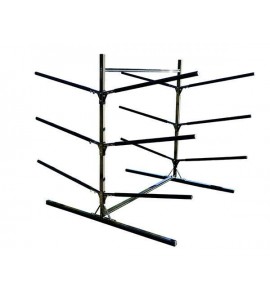 Heavy Duty Outdoor Free Standing Aluminum Storage Rack for 6 Kayaks or Canoes Heavy Duty Outdoor Free Standing Aluminum Storage Rack for 6 Kayaks or Canoes