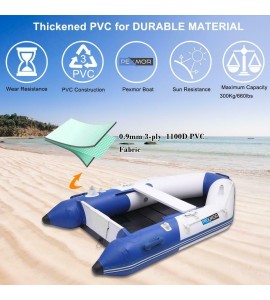 Blue 7.5ft 2 Person Inflatable Dinghy Fishing Boat Set w/ 2 Oars Air Pump & Bag Blue 7.5ft 2 Person Inflatable Dinghy Fishing Boat Set w/ 2 Oars Air Pump & Bag