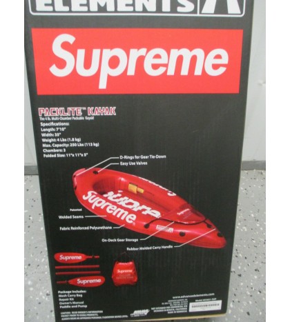SUPREME X ADVANCE ELEMENTS PACKLITE RED KAYAK NEW IN BOX SOLD OUT RARE