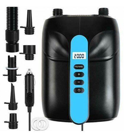 20PSI SUP Digital Electric Air Pump, 12V Smart High Pressure Pump Intelligent Du