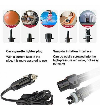 20PSI SUP Digital Electric Air Pump, 12V Smart High Pressure Pump Intelligent Du