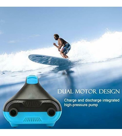 20PSI SUP Digital Electric Air Pump, 12V Smart High Pressure Pump Intelligent Du