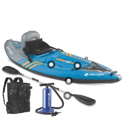 BRAND NEW! SEVYLOR QuikPak K1 Inflatable Coverless Sit-On-Top 1 Person Kayak