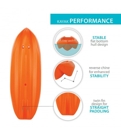 Lifetime Wave 6 ft Youth Kayak (Paddle Included) *FREE SHIPPING* MULTIPLE COLORS