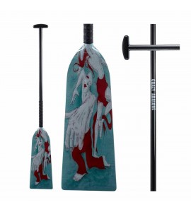 CRAZY ABALONE Double-Sided Pattern Art and Paddle — Dancer Sport IDBF Approved C