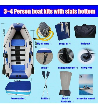 PVC inflatable boat 3 layer inflatable fishing boats laminated wear-resistant