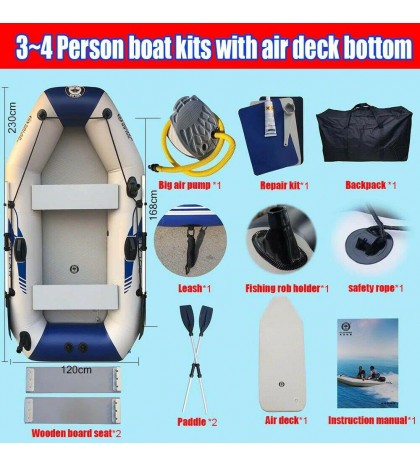 PVC inflatable boat 3 layer inflatable fishing boats laminated wear-resistant