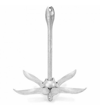 Galvanized Folding Grapnel Boat Anchors - Choose The Best Weight for Your Water
