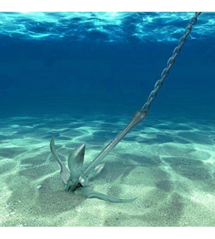 Galvanized Folding Grapnel Boat Anchors - Choose The Best Weight for Your Water