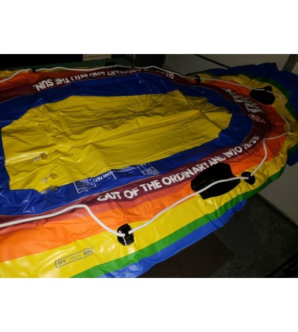 Vintage Sevylor Heavy Duty Dr. Pepper Inflatable Boat NOS w/12v Motor