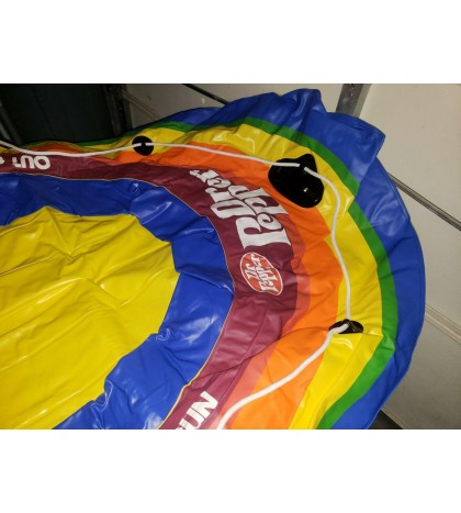 Vintage Sevylor Heavy Duty Dr. Pepper Inflatable Boat NOS w/12v Motor