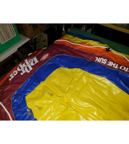 Vintage Sevylor Heavy Duty Dr. Pepper Inflatable Boat NOS w/12v Motor