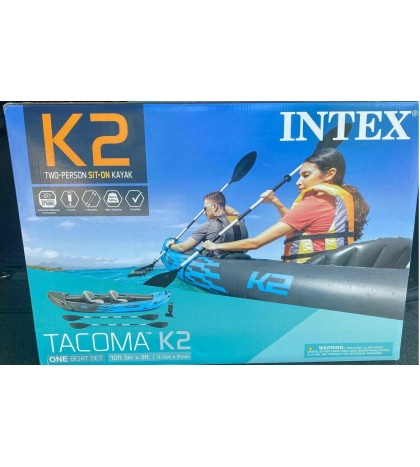 BRAND NEW Intex Tacoma K2 Two-Person Inflatable Kayak (Pump, Paddles, & Bag)