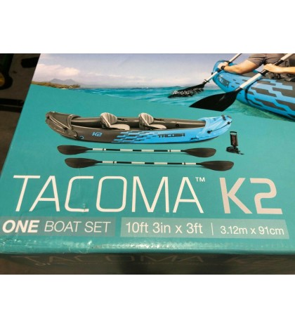 BRAND NEW Intex Tacoma K2 Two-Person Inflatable Kayak (Pump, Paddles, & Bag)