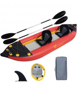 Inflatable Kayak Kayaks Betta 1-2-person Canoe Fishing Boat Paddles Double Seat