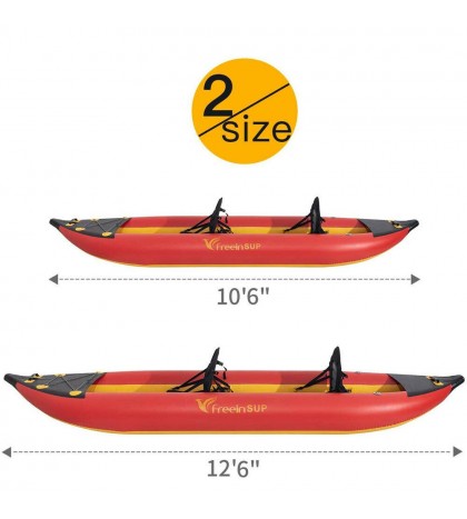 Inflatable Kayak Kayaks Betta 1-2-person Canoe Fishing Boat Paddles Double Seat