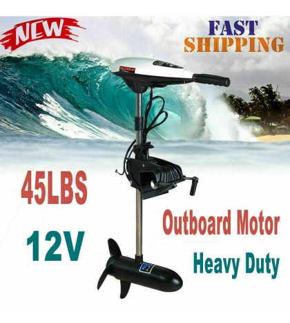 45LBS 12V Electric Outboard Motor Fishing Boat Engine Brush Trolling motor 480W